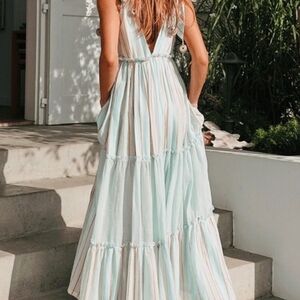 My Beachy Side Sultan Stripe Maxi Dress - One Size